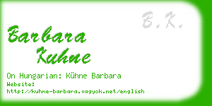 barbara kuhne business card